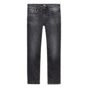 Tommy Hilfiger Grå Slim Fit Jeans med Distressed Look Gray, Herr