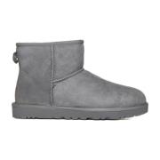 UGG Grå Shearling Ankelboots Gray, Dam