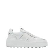 Tod's Vita Sneakers med Gummisula White, Dam