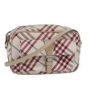 Burberry Vintage Pre-owned Canvas axelremsvskor White, Dam