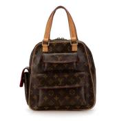 Louis Vuitton Vintage Pre-owned Canvas axelremsvskor Brown, Dam