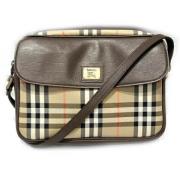 Burberry Vintage Pre-owned Plast axelremsvskor Beige, Dam