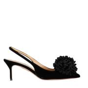 Aquazzura Sammet Ananas Pumps med Stiletto Häl Black, Dam