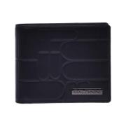 Baldinini Document holder in black quilted leather with monogram Black...