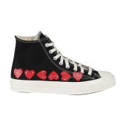 Comme des Garçons Play Hjärta High Top Sneakers Black, Herr