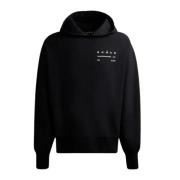 Hogan Oversized Bomullsweatshirt med Adresslogo Black, Herr