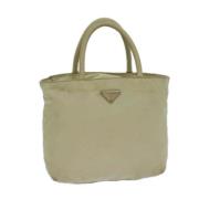 Prada Vintage Pre-owned Nylon prada-vskor Beige, Dam