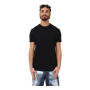 Dsquared2 Svart Uppgradering T-shirt med Logo Patch Black, Herr