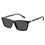 Emporio Armani Ea4239U Solglasögon Blank Svart Mörkgrå Black, Unisex