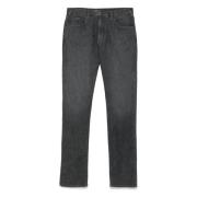 Emporio Armani J45 Jeans, Bomull Elastan Passform Fickor Gray, Herr