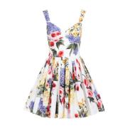 Dolce & Gabbana Rose Print A-Line Mini Dress Multicolor, Dam