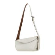 Alexander McQueen Vit läder Crossbody väska White, Dam