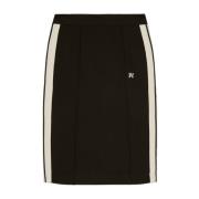 Palm Angels Svart Monogramkjol med Sidestripe Black, Dam