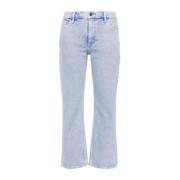 Tory Burch Blå Tvättad Denim Jeans Blue, Dam