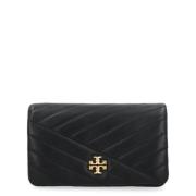 Tory Burch Chevron Chain Plånbok Black, Dam