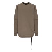 Rick Owens Brun Bomullströja Oversize Rund Hals Brown, Herr