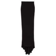 Rick Owens Svart Pillar Kjol Black, Dam