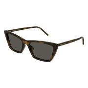 Saint Laurent Mica Thin Solglasögon Brown, Dam