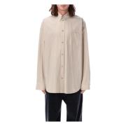 Balenciaga Oversized Skjorta i Trendig Stil Beige, Herr