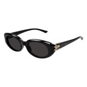 Alexander McQueen Stiliga solglasögon Am0469S Svart Black, Dam