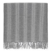 Brunello Cucinelli Randig Cashmere Scarf med Fransar Gray, Dam