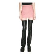 Rick Owens Coated Mini Skirt Pink, Dam