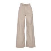 Carhartt Wip Brun Faded Jeans med Verktygsfickor Beige, Dam