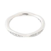 Chanel Vintage Pre-owned Platina ringar Gray, Dam