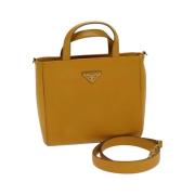 Prada Vintage Pre-owned Laeder handvskor Orange, Dam