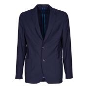 PS By Paul Smith Blå Deconstructed Ulljacka Aw24 Blue, Herr