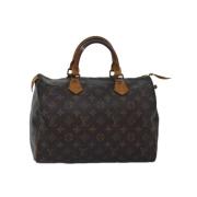 Louis Vuitton Vintage Pre-owned Belagd canvas handvskor Brown, Dam