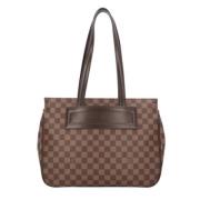 Louis Vuitton Vintage Pre-owned Canvas axelremsvskor Brown, Dam