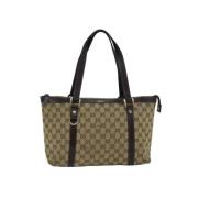 Gucci Vintage Pre-owned Canvas gucci-vskor Beige, Dam