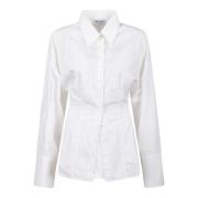 The Attico Poplin skjorta med broderad logotyp White, Dam