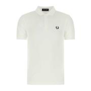 Fred Perry Vit Piquet Pikétröja White, Herr