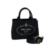 Prada Vintage Pre-owned Bomull prada-vskor Black, Dam