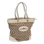 Gucci Vintage Pre-owned Canvas totevskor Beige, Dam