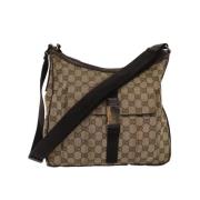 Gucci Vintage Pre-owned Canvas gucci-vskor Beige, Dam