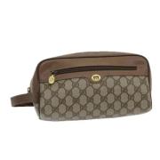 Gucci Vintage Pre-owned Laeder kuvertvskor Beige, Dam