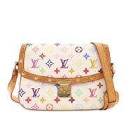 Louis Vuitton Vintage Pre-owned Canvas axelremsvskor White, Dam