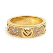 Fendi Vintage Pre-owned Metall ringar Yellow, Dam