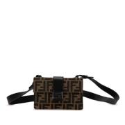 Fendi Vintage Pre-owned Canvas crossbodyvskor Brown, Dam