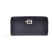 Baldinini Wallet in black saffiano with zip Black, Dam