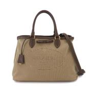 Prada Vintage Pre-owned Canvas prada-vskor Beige, Dam