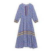 Maliparmi Midi Dresses Blue, Dam