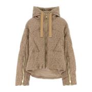 Khrisjoy Beige Ullblandad Dunjacka Beige, Dam