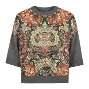 Etro Svart Topwear för Kvinnor Aw24 Multicolor, Dam