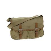 Prada Vintage Pre-owned Nylon prada-vskor Beige, Dam