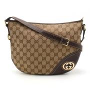 Gucci Vintage Pre-owned Canvas crossbodyvskor Beige, Dam