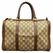 Gucci Vintage Pre-owned Canvas handvskor Brown, Dam